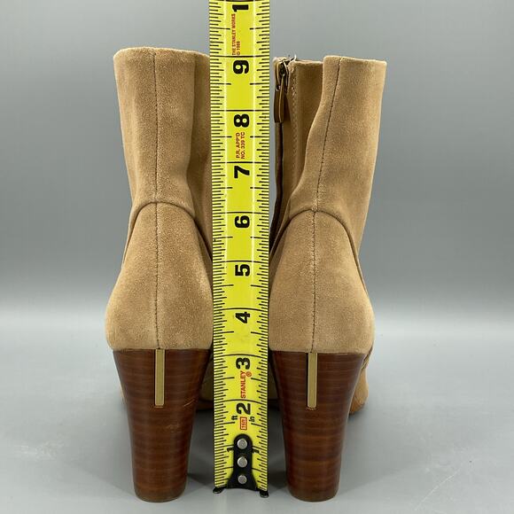 Franco Sarto Women’s Pia Leather Zipper Ankle Boots Tan Size 9M - Picture 4 of 11